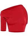 Jacquemus Le Haut Drapeado In Red