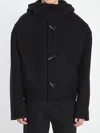 Jacquemus Hooded Long Sleeve Outerwear Collection In Black