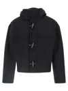 Jacquemus Cabana Duffle Coat With Hood And Long Sleeves In Black