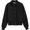 Jacquemus Le Bomber Feltro Wool-blend Jacket In Black