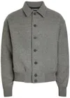 Jacquemus Mens Grey Feltro Pointed-collar Wool Bomber Jacket In Gray