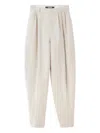 Jacquemus Le Fernando Button-front Pleated Trousers In Neutral