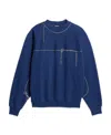 Jacquemus Le Fio Embroidered Sweatshirt In Blue