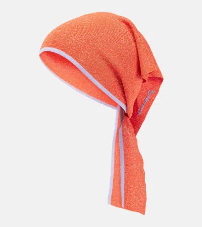 Jacquemus Le Foulard Brilho Scarf In Orange