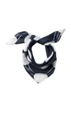 Jacquemus Le Foulard Coeur Silk Scarf In Blue