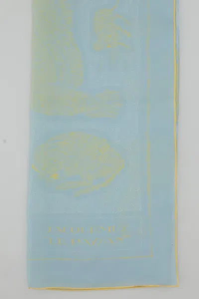 Jacquemus Le Foulard Paysan Silk Square Scarf In Blue