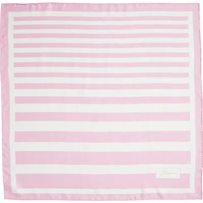 Jacquemus Le Foulard Stripe Silk Scarf In Purple