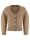 Jacquemus Doppio Button Round-neck Cardigan In Nude