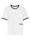 Jacquemus Le Gio Contrast-trimmed Logo T-shirt In White