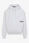 Jacquemus Men Grey Varsity Embroidery Hoodie In Gray