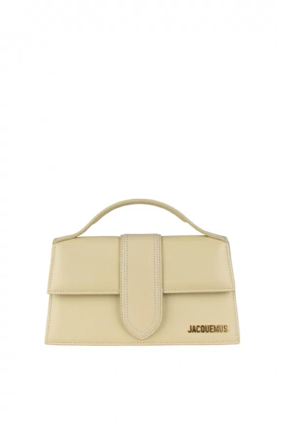 Jacquemus Le Grand Bambino Leather Shoulder Bag In Beige