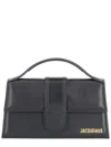 Jacquemus Le Bambino Leather Top Handle Bag In Black
