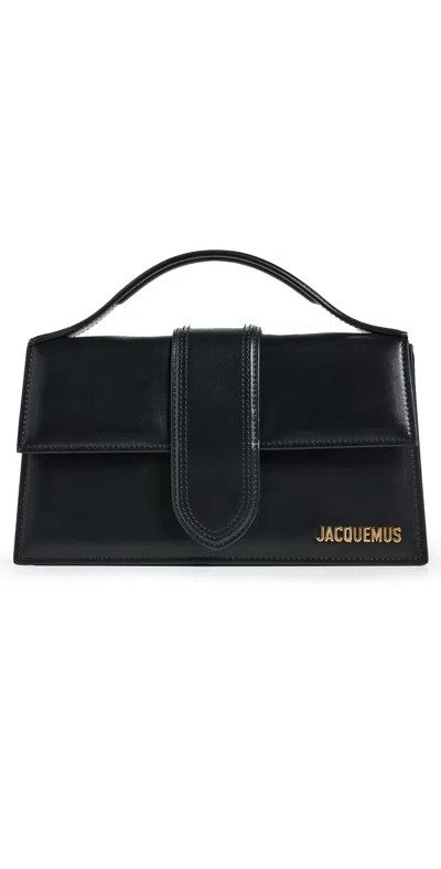 Jacquemus Le Grand Bambino Leather Top Handle Bag In Black