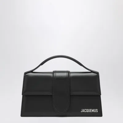 JACQUEMUS JACQUEMUS LE GRAND BAMBINO BAG IN BLACK LEATHER
