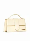 Jacquemus Le Bambino Mini Leather Shoulder Bag In White