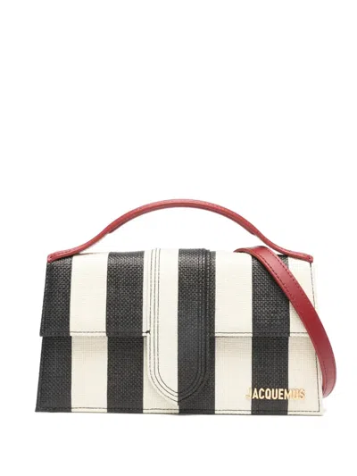 Jacquemus Le Grand Bambino Bag Woman Natural And Black In Multi