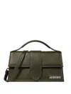 Jacquemus Dark Khaki Bambino Large Crossbody Bag In Green