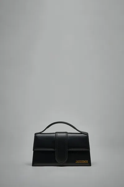 Jacquemus Le Grand Bambino Leather Shoulder Bag In Black
