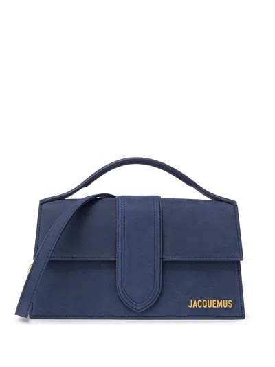 Jacquemus Le Grand Bambino Blue Suede Women's Bag