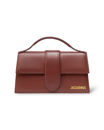 Jacquemus Medium Bambino Leather Bag In Brown