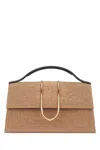 Jacquemus Shoulder Bag Top Handle Geometric Pattern In Brown