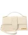 Jacquemus Le Grand Bambino Leather Top Handle Bag In Neutral