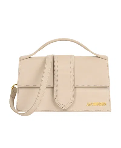 Jacquemus Le Grand Bambino Flap Bag Leather In Nude