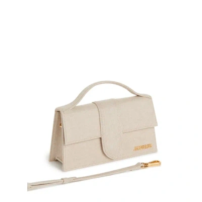 Jacquemus Le Grand Bambino Cotton Canvas Bag In Neutral