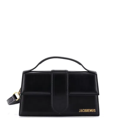 Jacquemus Le Grand Bambino Flap Bag Leather In Black