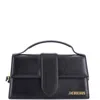 Jacquemus Black Leather Shoulder Bag In Black