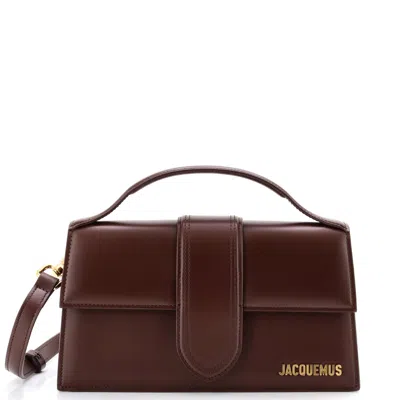 Jacquemus Le Grand Bambino Flap Bag Leather In Brown