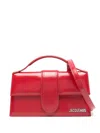 Jacquemus Rectangular Smooth Top Handle Shoulder Bag In Red