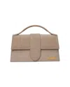 Jacquemus Le Grand Bambino In Beige Suede In Pink