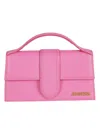 Jacquemus Le Grand Bambino Leather Shoulder Bag In Neon Pink