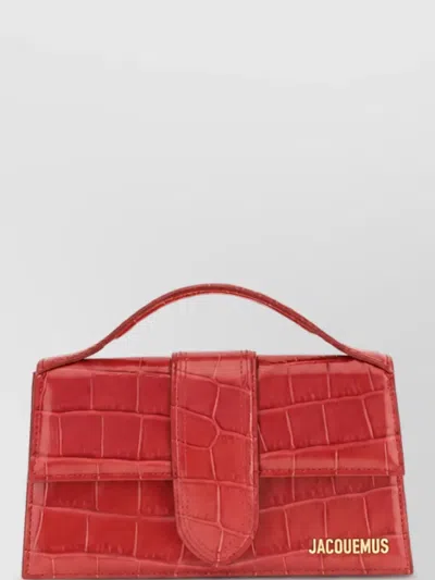 Jacquemus Le Grand Bambino Leather Clutch Bag In Red