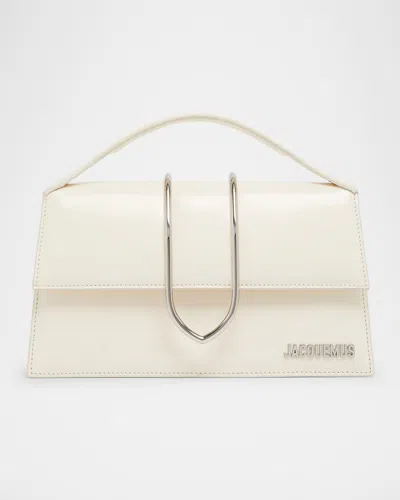 Jacquemus Le Grand Bambino Leather Crossbody Bag In Light Ivory