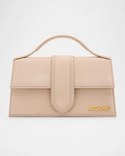 Jacquemus Le Grand Bambino Leather Crossbody Bag In Sand