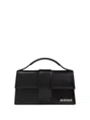 Jacquemus Calf Leather Rectangular Mini Bag With Handle In Black