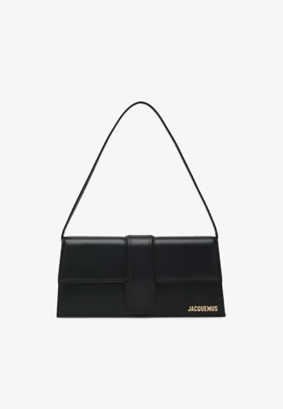 Jacquemus Le Grand Bambino Leather Shoulder Bag In Black