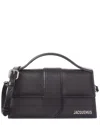 Jacquemus Calf Leather Rectangular Mini Bag With Handle In Black