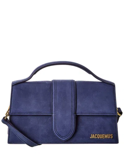 Jacquemus Le Grand Bambino Leather Shoulder Bag In Blue