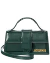 Jacquemus Le Grand Bambino Leather Shoulder Bag, Green In Green