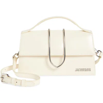 Jacquemus Le Grand Bambino Leather Shoulder Bag In Light Ivory 115