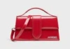 Jacquemus Schultertasche Le Grand Bambino Aus Lackleder In Red