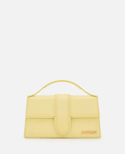 Jacquemus Le Grand Bambino Leather Shoulder Bag In Yellow