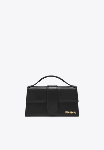 Jacquemus Le Grand Bambino Leather Top Handle Bag In Black