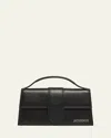 Jacquemus Calf Leather Rectangular Mini Bag With Handle In Black