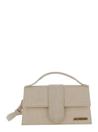 Jacquemus Le Grand Bambino Crossbody Bag In Light Greige