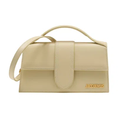 Jacquemus Grand Bambino Leather Crossbody Bag Satchel In Neutral