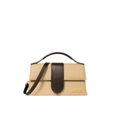 Jacquemus Le Grand Bambino Raffia Bag Women In Brown